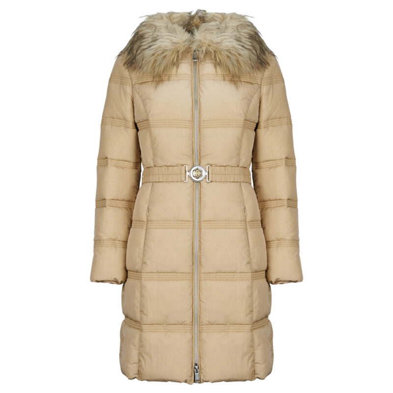 Doudoune Guess NEW MARISOL LONG BELTED JACKET Beige Piumini Donna - 1