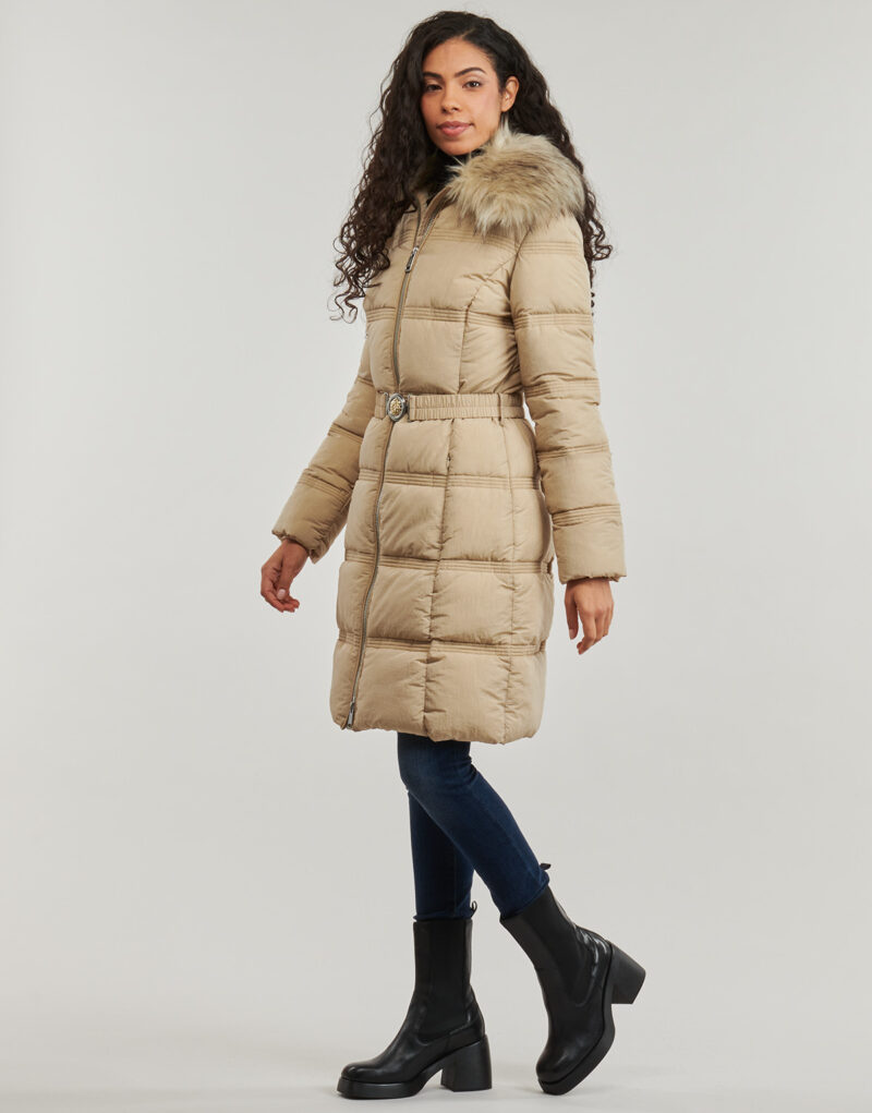 Doudoune Guess NEW MARISOL LONG BELTED JACKET Beige Piumini Donna - 3