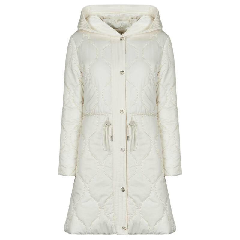 Parka Guess MAITE ONION QUILTING PARKA Bianco Parka Donna - 1