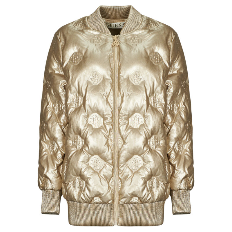 Jacke Guess MARIANNE PEONY LONG BOMBER Oro Giubbotti Donna - 1