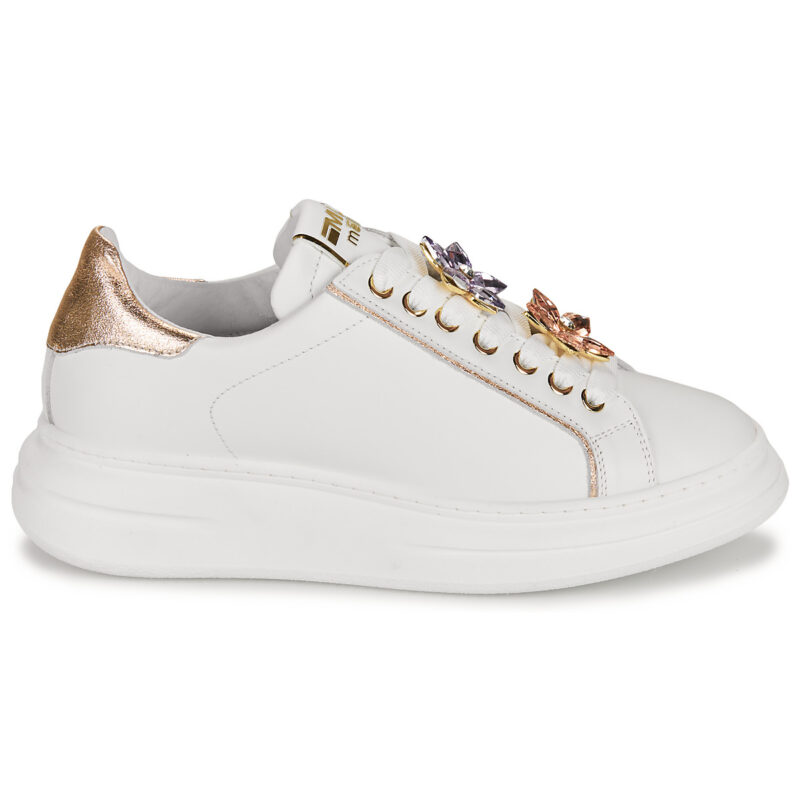 Meline 607ACC-BI-E619 Bianco Sneakers basse Donna - 2
