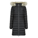 Tommy Jeans TJW ESSENTIAL Daunenmantel mit Kapuze, Schwarz, Damen-Daunenjacken - Gr&ouml;&szlig;e 1