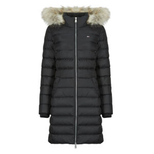 Piumino  Tommy Jeans  TJW ESSENTIAL HOODED DOWN COAT  Nero -   Piumini Donna