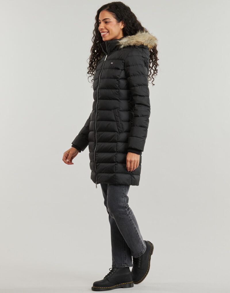 Tommy Jeans TJW ESSENTIAL Daunenmantel mit Kapuze, Schwarz, Damen-Daunenjacken - Gr&ouml;&szlig;e 3