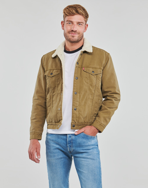 Levis TYPE 3 SHERPA TRUCKER Beige Denim jacket Men 117.95