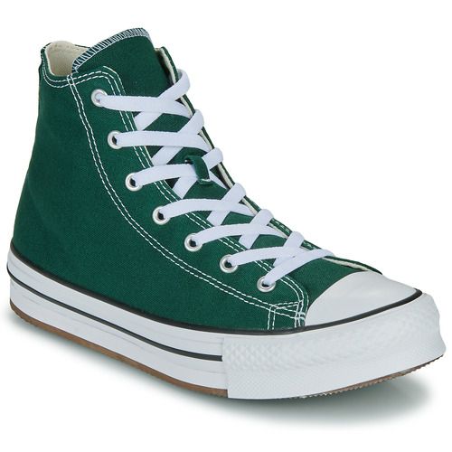 Scarpe Converse bambina ragazza CHUCK TAYLOR ALL STAR EVA LIFT Verde, comode e alla moda, perfette per ogni occasione. Design iconico con suola elevata, offre un look trendy e comfort per tutta la giornata. Ideali per attività quotidiane e uscite con gli amici. Acquista ora le Converse per ragazze e fai brillare il loro stile!