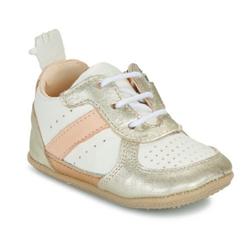 Scarpe Easy Peasy bambina ragazza MY PRE BASKET LACET in bianco con dettagli dorati, ideali per la stagione. Queste sneakers eleganti offrono comfort e stile, perfette per ogni occasione. Acquista ora per un look trendy e alla moda!