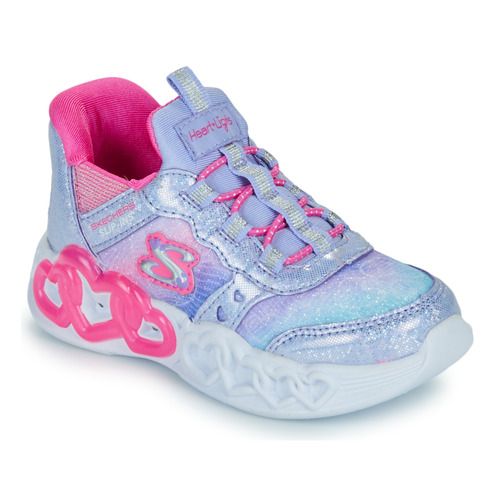Scarpe bambina ragazza Skechers INFINITE HEART LIGHTS SLIP-INS Viola, ideali per il comfort e lo stile delle più giovani. Queste sneakers alla moda offrono un design accattivante con luci LED, perfette per ogni occasione. Acquista ora le Skechers INFINITE HEART LIGHTS SLIP-INS Viola per dare un tocco di energia e brillantezza ai look delle tue ragazze!