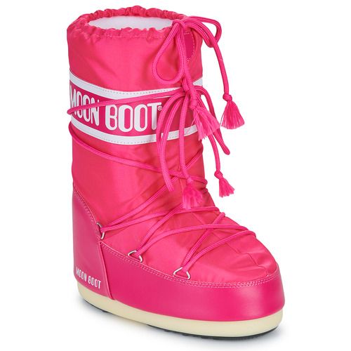 Moon Boot Scarpe da neve bambina ragazza MB ICON NYLON Rosa, stivali invernali eleganti e confortevoli, ideali per la neve e il freddo. Design moderno e funzionale, perfetti per le avventure all'aperto. Acquista ora per garantire calore e stile alle tue piccole!