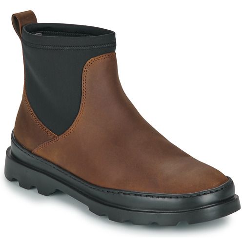 Stivetti in pelle marrone Camper BRUTUS per donna, design elegante e moderno, perfetti per ogni occasione. Scarpe comode e stilose, ideali per l'autunno e l'inverno.