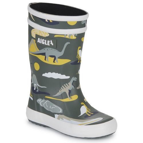 Stivali Aigle per bambina ragazza modello LOLLY POP PLAY2 in color kaki, ideali per la pioggia e le avventure all'aperto, realizzati in materiale resistente e impermeabile. Design elegante e pratico, perfetti per abbinarsi a qualsiasi outfit. Acquista ora gli stivali Aigle LOLLY POP PLAY2 per garantire comfort e stile alle tue piccole!
