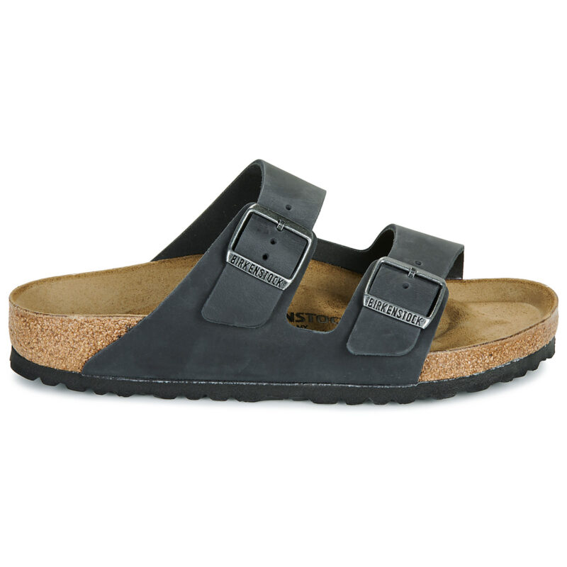 BIRKENSTOCK Arizona Oiled / Pelle / Black / Regular Black Women's Slipper - 2