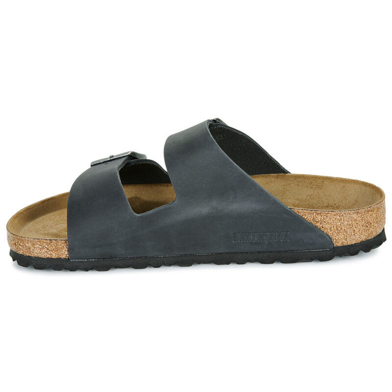 BIRKENSTOCK Arizona Oiled / Pelle / Black / Regular Black Women's Slipper - 4