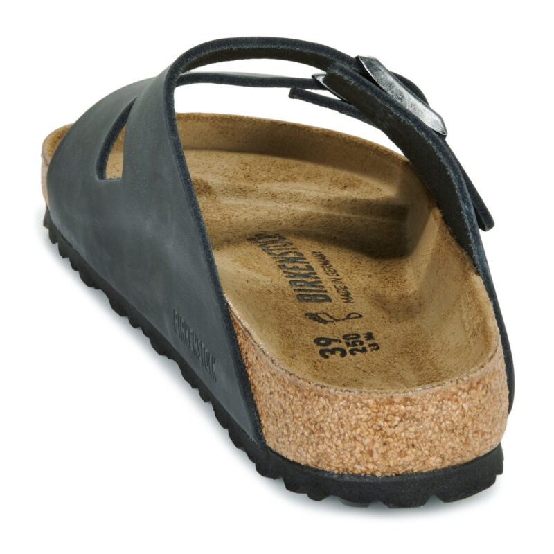 BIRKENSTOCK Arizona Oiled / Pelle / Black / Regular Black Women's Slipper - 5