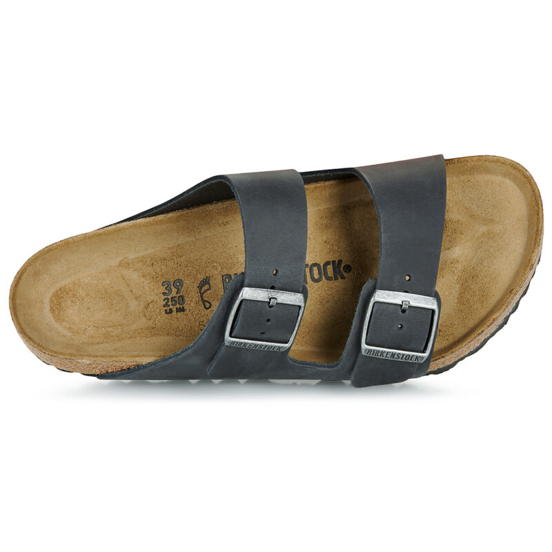 BIRKENSTOCK Arizona Oiled / Pelle / Black / Regular Nero Ciabatta Uomo - 6