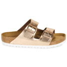 BIRKENSTOCK Arizona Soft Footbed Natural / Pelle / Metallic / Copper / Regular Oro Ciabatta Donna - 2
