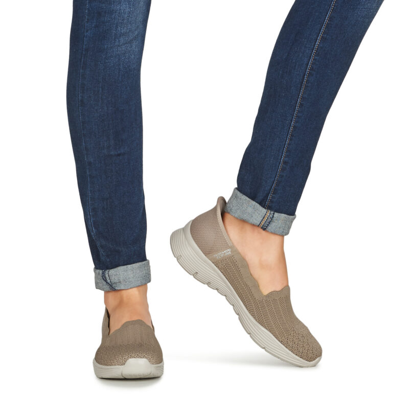 Skechers SLIP-INS : SEAGER - BELIEVE IT Ballerines beiges pour femmes - 8
