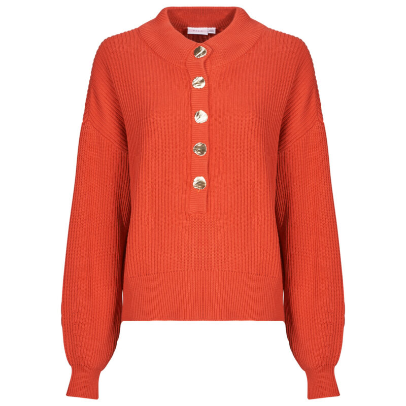 Vila VICHING Roter Pullover Damenpullover - 1