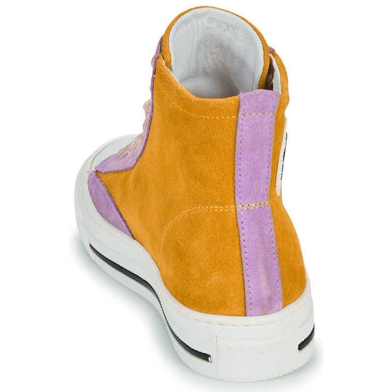 Meline 202OR-HE-E844 Yellow Women's High-Top Sneakers - 5