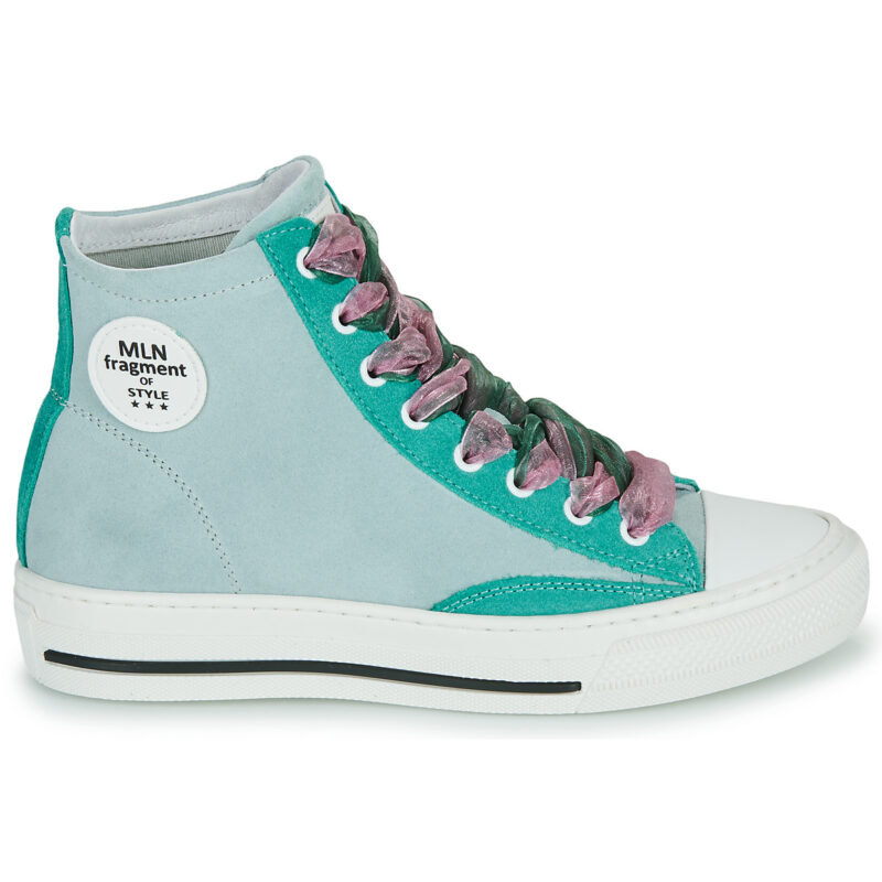 Meline 202OR-HE-E845 Green Women's high sneakers - 2