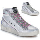 Meline Baskets montantes argent&eacute;es pour femmes 321NKC-E850 - Pointure 1