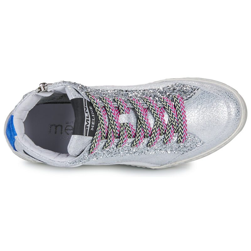 Meline Baskets montantes argent&eacute;es pour femmes 321NKC-E850 - Pointure 6