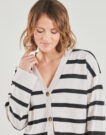 Gilet / Cardigan Only Gilet/cardigan blanc pour femme ONLAMA - 5