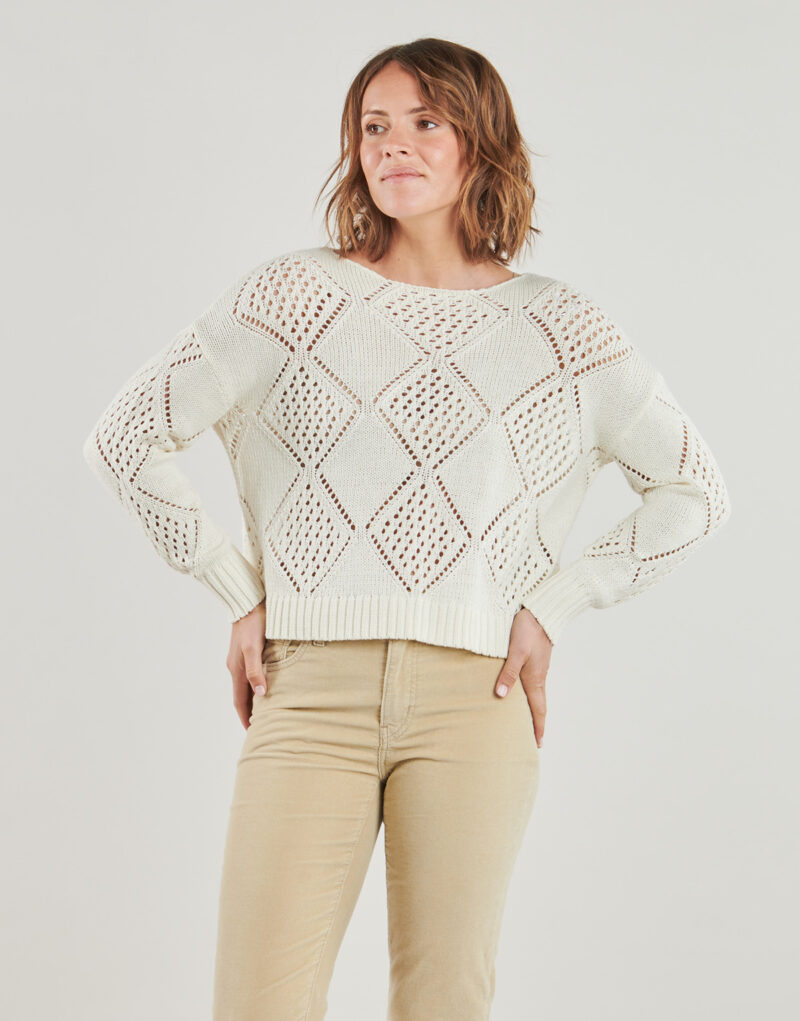 Pull  Only Pulls beiges pour femmes ONLPATRICIA - 2