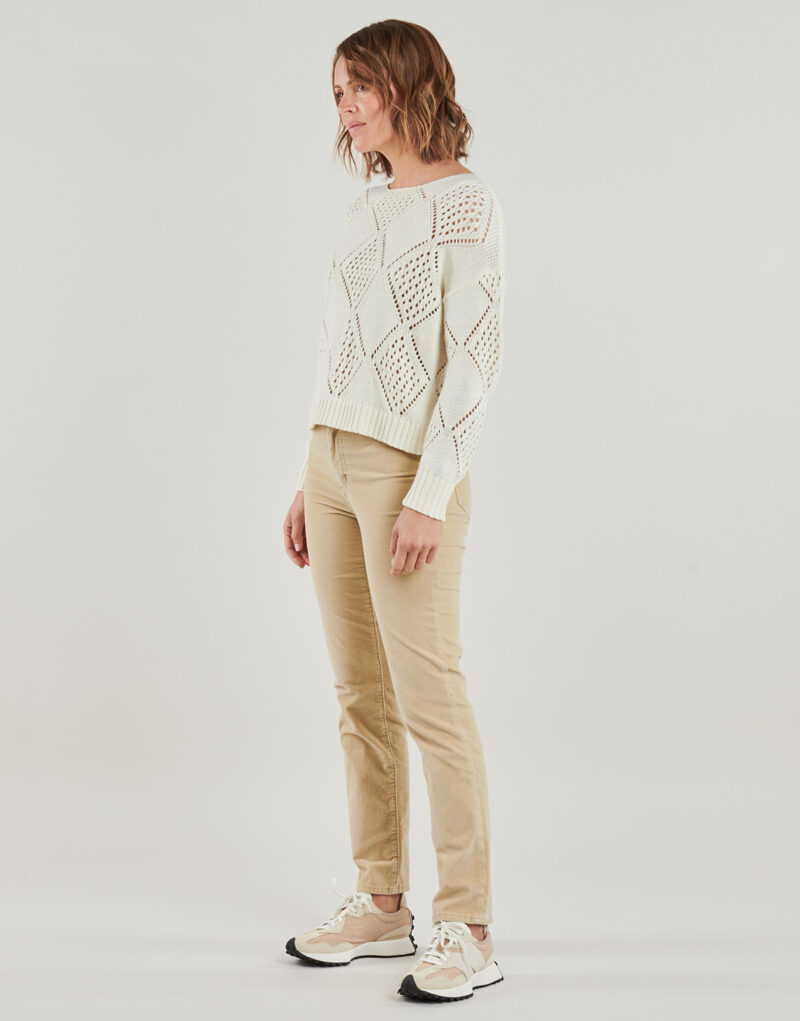 Pull  Only Pulls beiges pour femmes ONLPATRICIA - 3