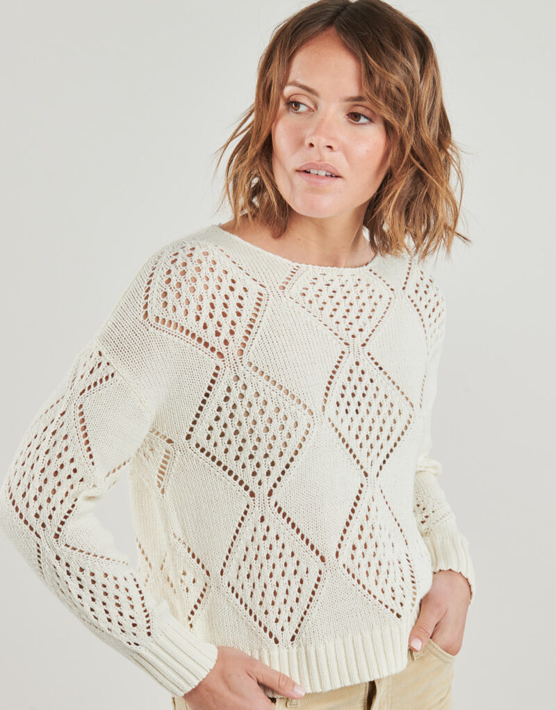 Pull  Only Pulls beiges pour femmes ONLPATRICIA - 5