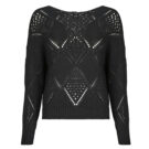 Pull  Only Pulls noirs pour femmes ONLPATRICIA - 1