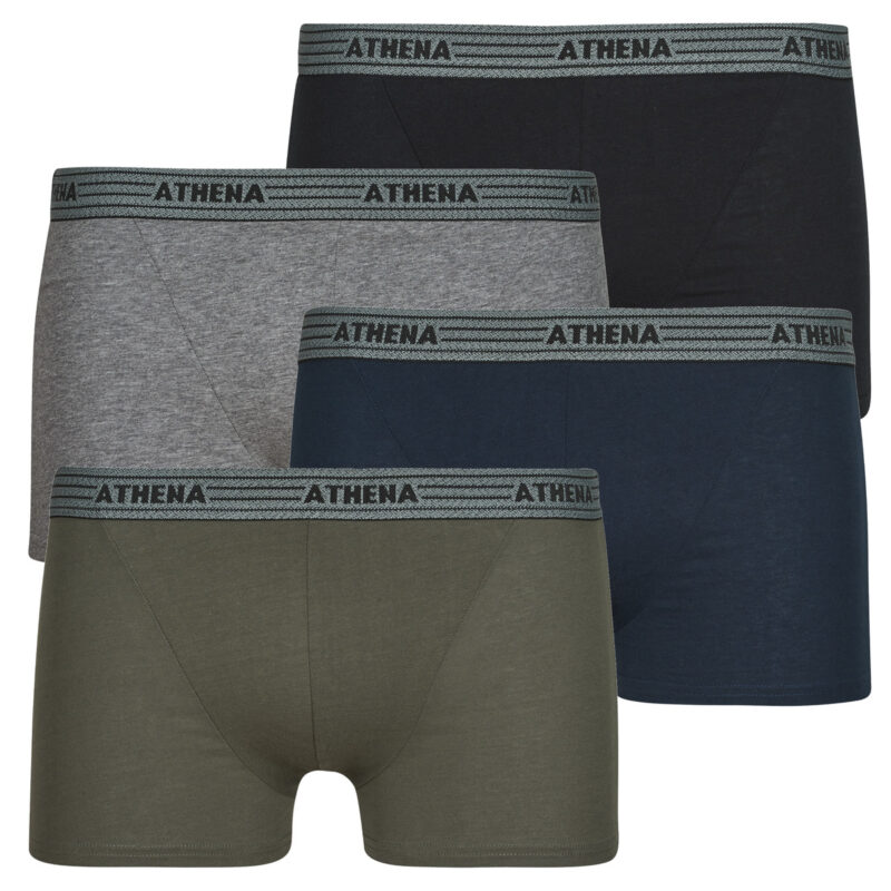Athena Basic Cotton Boxershorts, 4er-Pack, Marine-Stil, Herren - 1