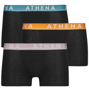 Boxer  Athena  EASY COLOR Pack de 3  Nero -  Boxer Uomo
