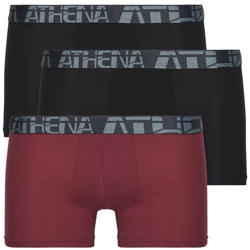 Boxer uomo Athena 720 STRETCH MICRO Pack de 3 Nero, confezione di intimo maschile in microfibra morbida e comoda, ideale per l'uso quotidiano. Design elegante e moderno, confezione pratica per un'ottima vestibilità. Perfetto per chi cerca comfort e stile nei boxer. Acquista ora il pack di boxer Athena per una sensazione di freschezza e libertà di movimento.