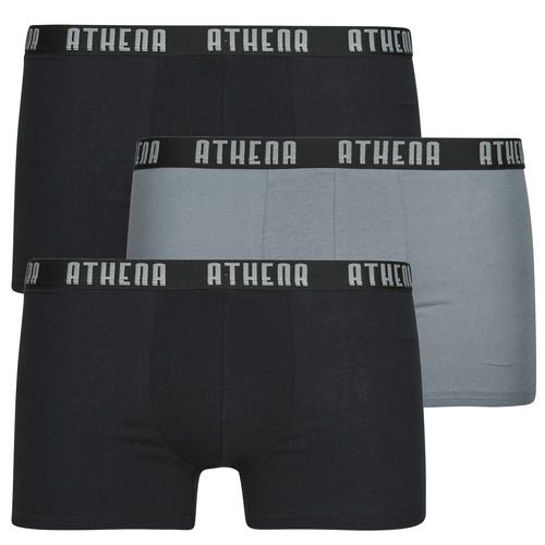 Boxer uomo Athena BASIC COLOR Pack de 3 in nero, un set di biancheria intima comoda e di alta qualità, ideale per l'uso quotidiano. Realizzati con materiali morbidi e traspiranti, questi boxer offrono il massimo comfort e vestibilità. Perfetti per chi cerca stile e praticità, sono un must-have per il tuo guardaroba. Acquista ora i tuoi boxer uomo Athena BASIC COLOR per un look sempre impeccabile.