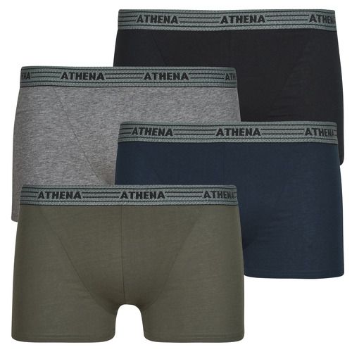 Immagine dei Boxer Uomo Athena BASIC COTON Pack de 4 in colore marino, ideali per comfort e stile quotidiano. Scopri la qualità dei materiali e il design essenziale che garantiscono una vestibilità perfetta. Perfetti per il tuo guardaroba maschile, questi boxer sono un must-have per chi cerca praticità e eleganza. Acquista ora i Boxer Uomo Athena BASIC COTON!