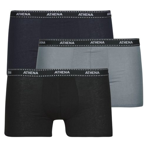 Boxer uomo Athena MY PETITS PRIX Pack de 3 in nero, confort e stile per un look impeccabile. Ideali per ogni occasione, questi boxer offrono una vestibilità perfetta e tessuti di alta qualità. Acquista il tuo pack di boxer neri per un guardaroba essenziale e alla moda.