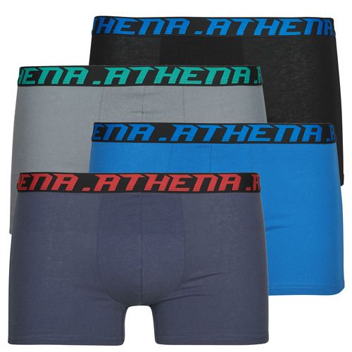 Boxer uomo Athena MY PETITS PRIX Pack de 4 in colore nero, realizzati in morbido cotone per il massimo comfort. Ideali per l'uso quotidiano, questi boxer offrono una vestibilità perfetta e una grande traspirabilità. Perfetti per chi cerca qualità e stile in un unico pacco. Acquista ora il Pack de 4 boxer uomo Athena e scopri il comfort e il design esclusivo di MY PETITS PRIX.