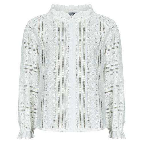 Camicetta Donna Betty London LUCIA in Bianco, elegante e versatile, ideale per outfit freschi e alla moda. Perfetta per ogni occasione, dalla giornata in ufficio a una serata con amici. Acquista la tua camicetta LUCIA per aggiungere un tocco di stile al tuo guardaroba.