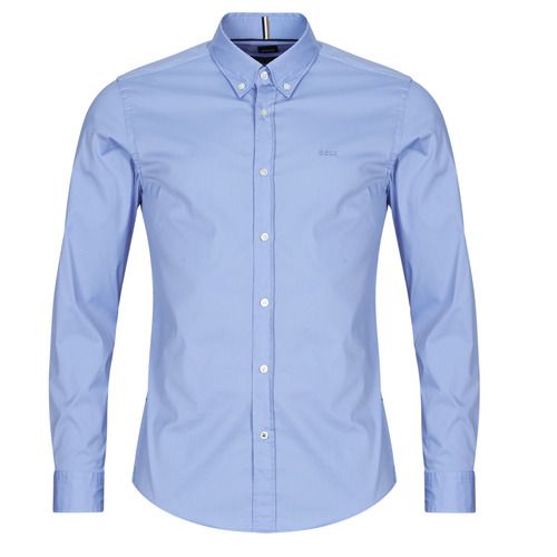 Camicia a maniche lunghe uomo BOSS ROAN BD blu, elegante e versatile, realizzata in tessuto di alta qualità. Ideale per outfit formali e casual, perfetta per ogni occasione. Design moderno e fit impeccabile per un look raffinato. Disponibile nel colore blu, questo modello BOSS è un must-have per il guardaroba maschile.