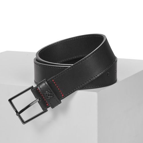 Cintura uomo HUGO Giove-HU-GO-StG Sz35 nera in pelle, elegante e versatile, ideale per ogni occasione. Perfetta per completare il tuo outfit, questa cintura rappresenta un accessorio di alta qualità e tendenza. Scopri il comfort e lo stile della cintura HUGO Giove-HU-GO-StG Sz35, un must-have nel tuo guardaroba.