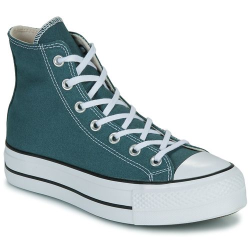 Sneakers alte Converse CHUCK TAYLOR ALL STAR LIFT PLATFORM verdi da donna, caratterizzate da una suola platform per un comfort elevato e uno stile unico. Perfette per ogni outfit casual e per mettere in risalto la tua personalità, queste scarpe sono ideali per chi cerca moda e praticità. Disponibili ora per l'acquisto online.