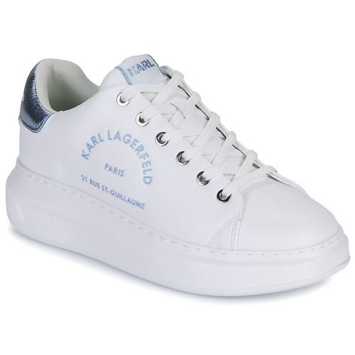 Sneakers basse donna Karl Lagerfeld KAPRI Metal Maison Glitter in bianco, caratterizzate da un design elegante e alla moda con dettagli scintillanti. Perfette per un look casual e trendy, queste scarpe offrono comfort e stile per ogni occasione. Acquista ora le sneakers KAPRI per un tocco di classe nel tuo guardaroba.