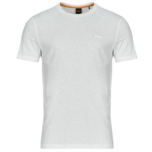 T-shirt BOSS Tegood Bianco maniche corte per uomo, realizzata in cotone di alta qualità, design elegante e contemporaneo, perfetta per qualsiasi occasion, ideale per un look casual e alla moda. Disponibile in taglie varie. Acquista ora la tua T-shirt BOSS online!