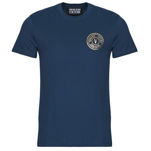 T-shirt blu maniche corte uomo Versace Jeans Couture 78GAHT00, stile elegante e alla moda, perfetta per outfit casual e trendy. Realizzata con materiali di alta qualità, ideale per ogni occasione. Aggiungi un tocco di lusso al tuo guardaroba con questa T-shirt Versace Jeans Couture, un must-have per gli amanti della moda.