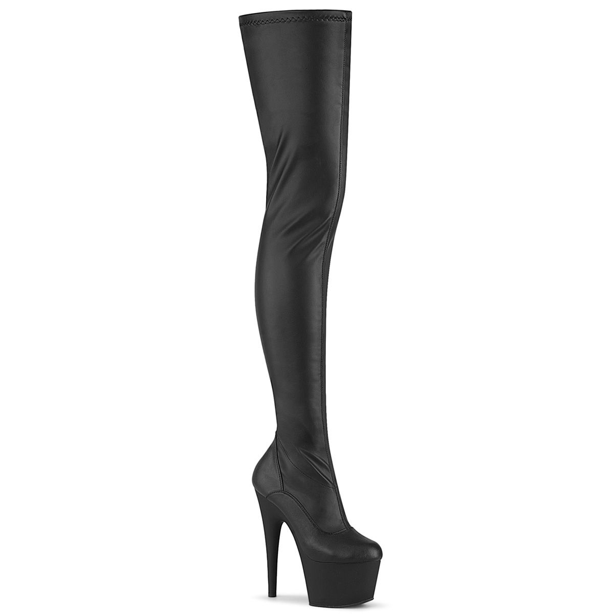 Pleaser ADORE-4000 ADO4000/BPU/M Stivali Donna  Tacco Altissimo 17 Plateau 7.0 Nero ADO4000/BPU/M