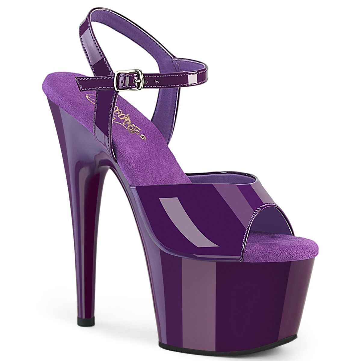 Pleaser ADORE-709 ADO709/PP/M Sandali con Cinturino  Tacco Altissimo 17 Plateau 7.0 Viola ADO709/PP/M