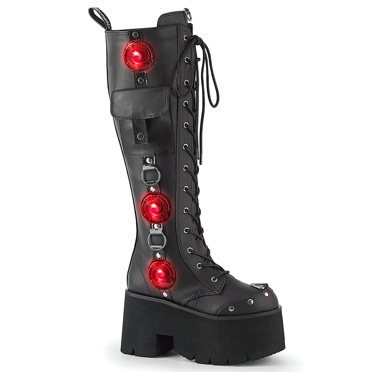 DemoniaCult BLAZE-202 BLAZE202/BVL Scarpe Donna  Tacco 9 Plateau 5.7 Nero BLAZE202/BVL