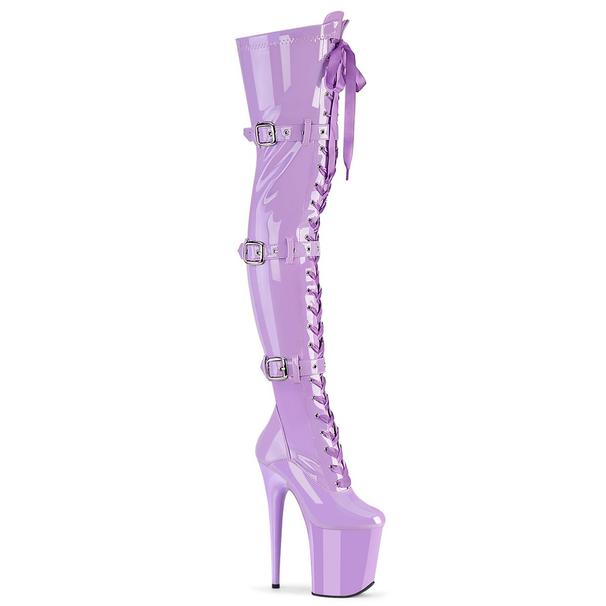 Pleaser FLAMINGO-3028 FLAM3028/LV/M Stivali Sopra il Ginocchio  Tacco Altissimo 20 Plateau 10.0  FLAM3028/LV/M