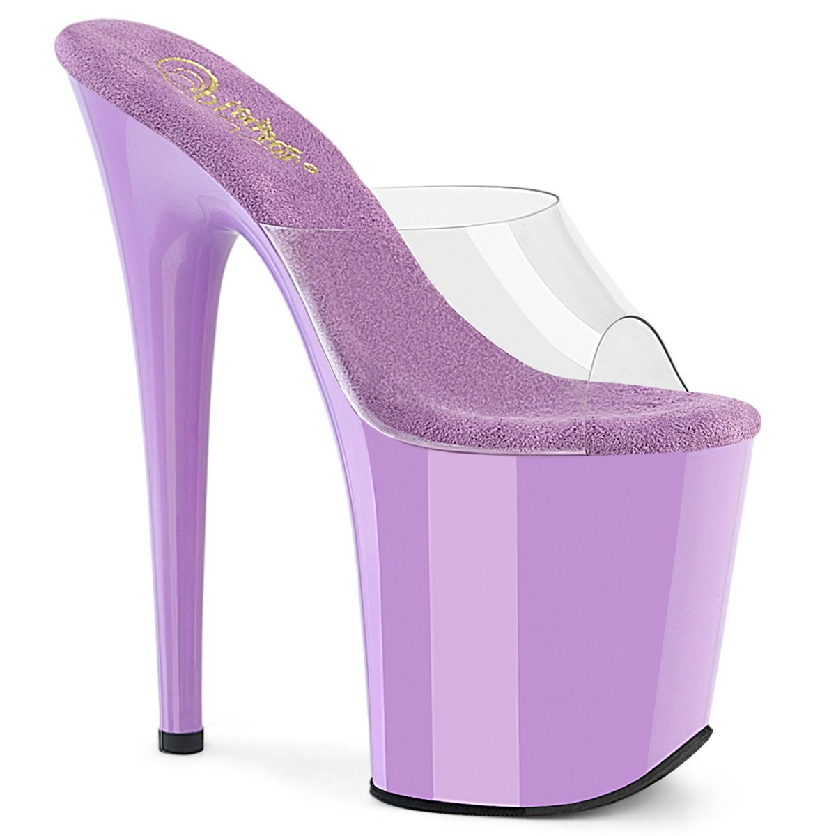 Pleaser FLAMINGO-801 FLAM801/C/LV Sabot Donna  Tacco Altissimo 20 Plateau 10.0 Trasparente FLAM801/C/LV